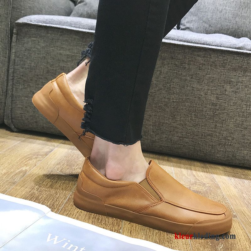 Mocassins Trend Slip On Casual Loafers Mannen Mocassin Alle Wedstrijden Leren Schoenen Heren Grijs