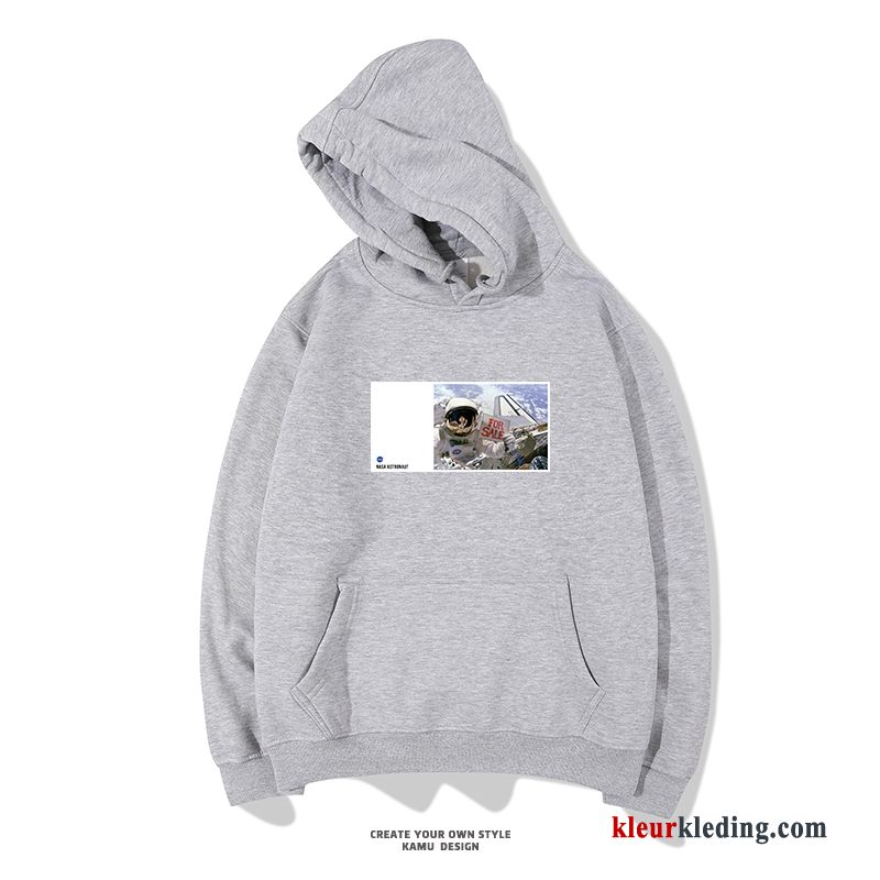 Mode Pullover Heren Hoodie Lovers Voorjaar Trend Blauw