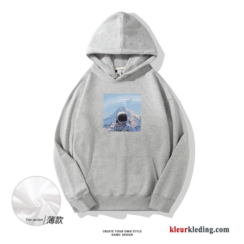 Mode Pullover Heren Hoodie Lovers Voorjaar Trend Blauw