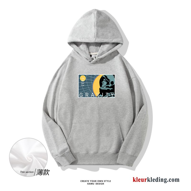 Mode Pullover Heren Hoodie Lovers Voorjaar Trend Blauw