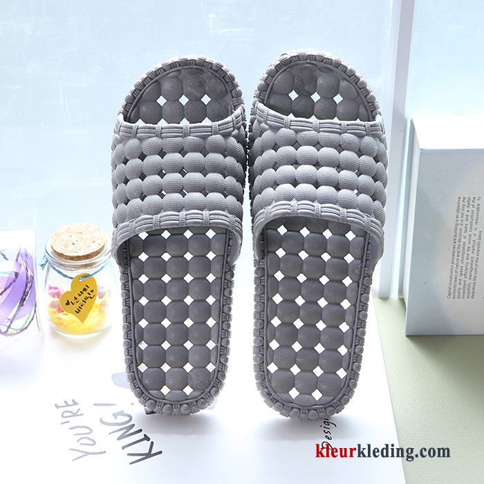 Mooie Pantoffels Antislip Slippers Lovers Dikke Zool Mannen Badkamer Heren Grijs