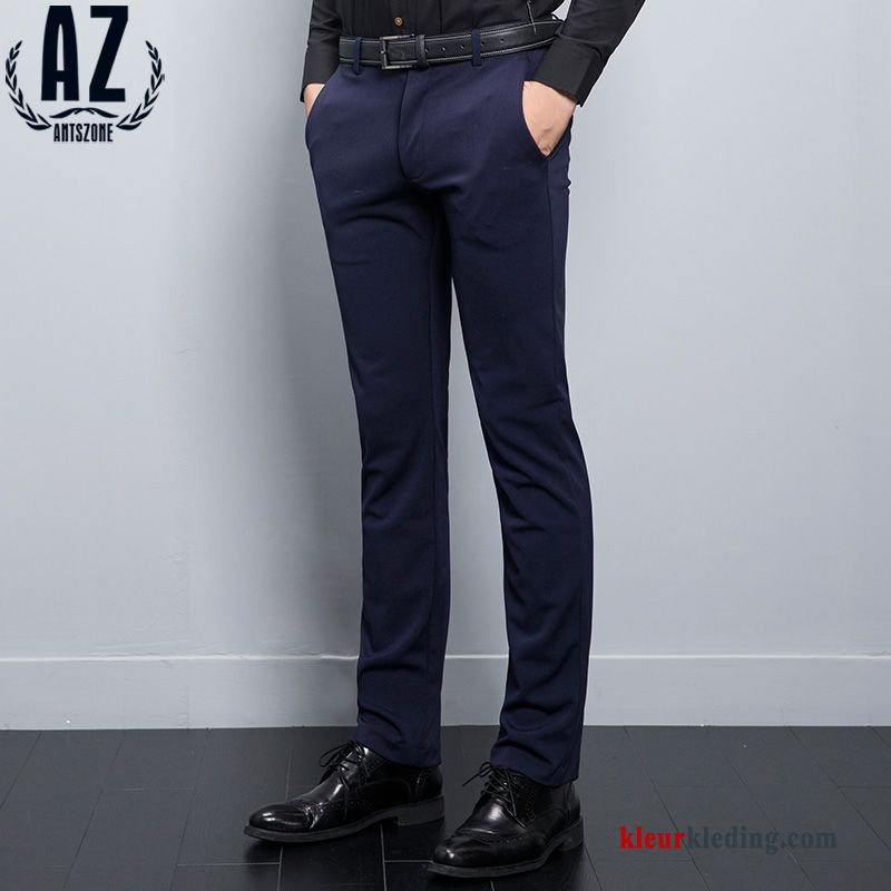 Nieuw 2018 Broek Blauw Heren Casual Slim Fit Trend