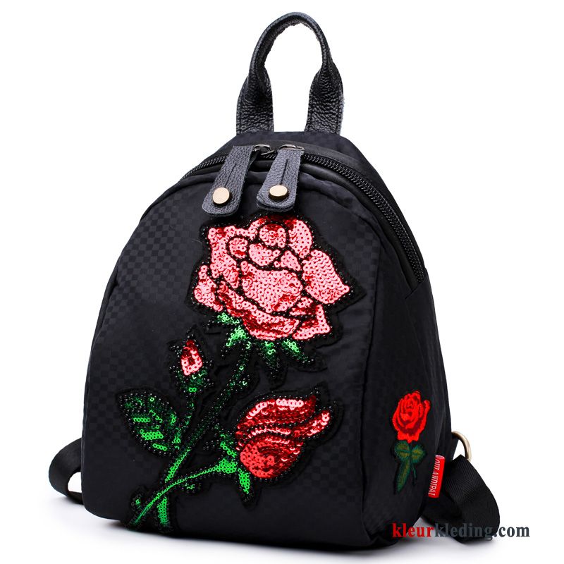 Nieuw Rugzak Canvas Borst Tas Doek Etnische Mini Dames