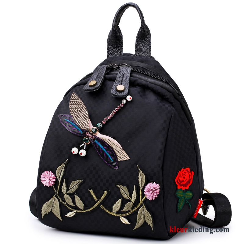 Nieuw Rugzak Canvas Borst Tas Doek Etnische Mini Dames