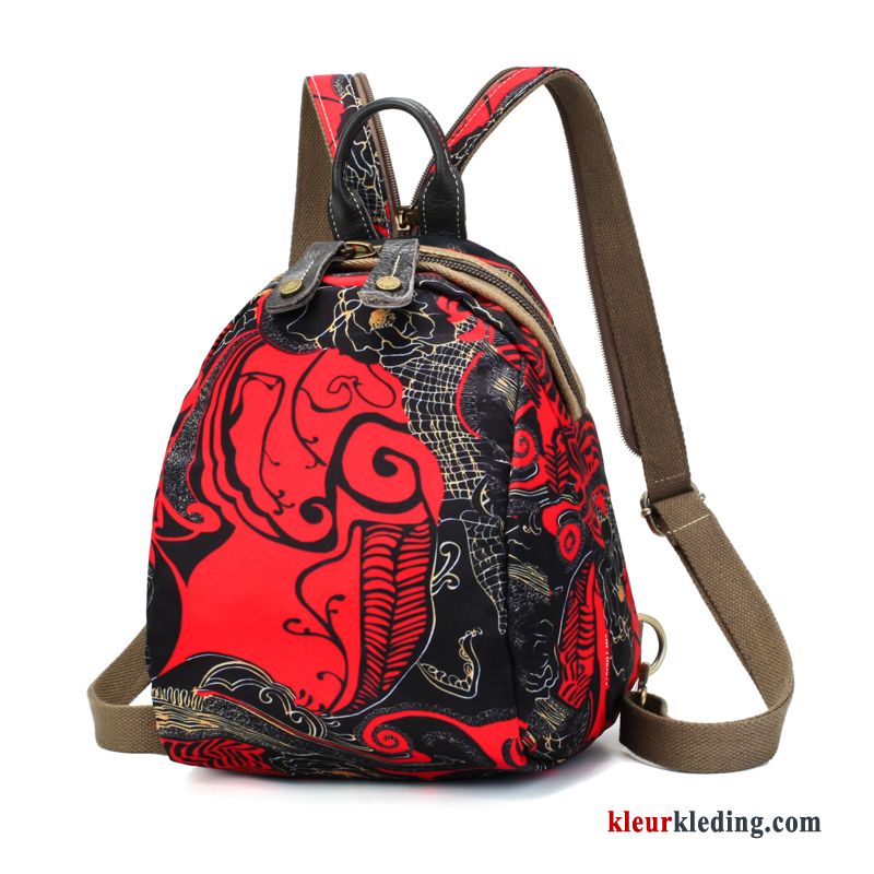 Nieuw Rugzak Canvas Borst Tas Doek Etnische Mini Dames