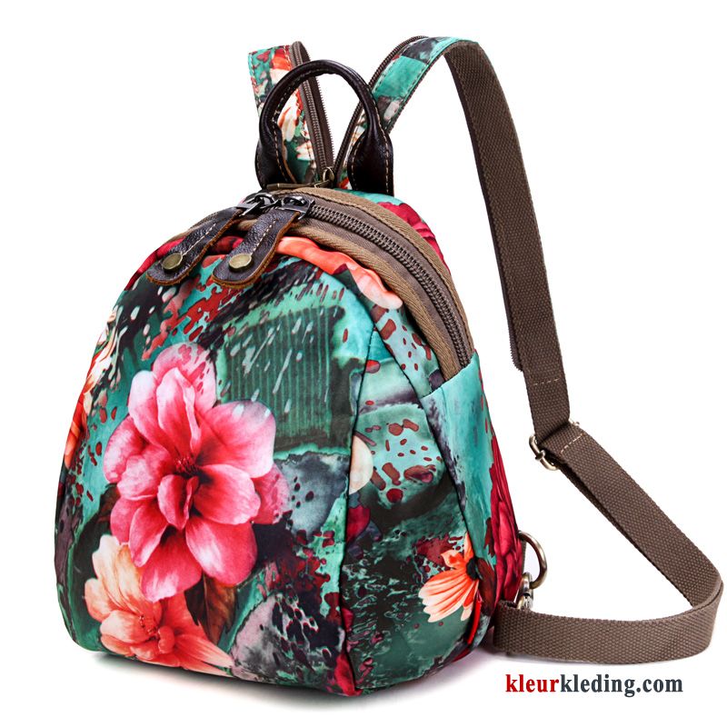 Nieuw Rugzak Canvas Borst Tas Doek Etnische Mini Dames