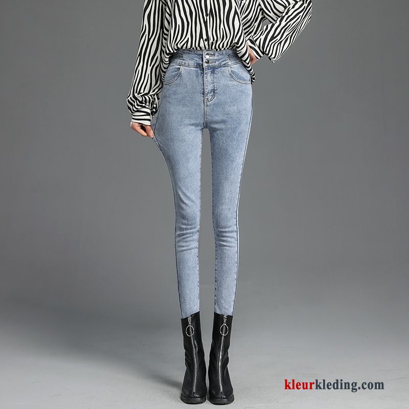 Nieuw Spijkerbroek Jeans Diepe Kleur Voorjaar Dames Skinny Blauw Mini