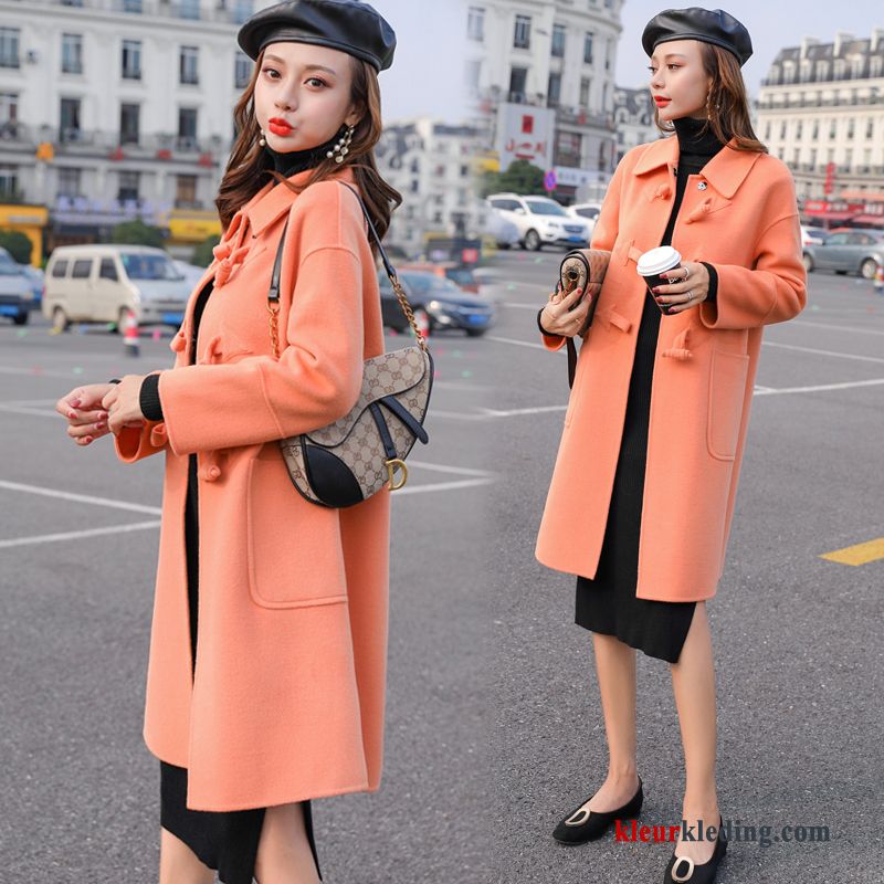 Nieuw Winter Jas Herfst Mode Persoonlijk Trend Koe Dames Oranje