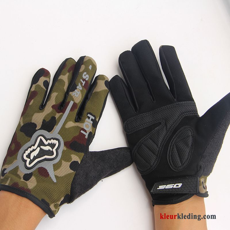 Outdoor Heren Camouflage Handschoen Groen Antislip Zomer Autorijden