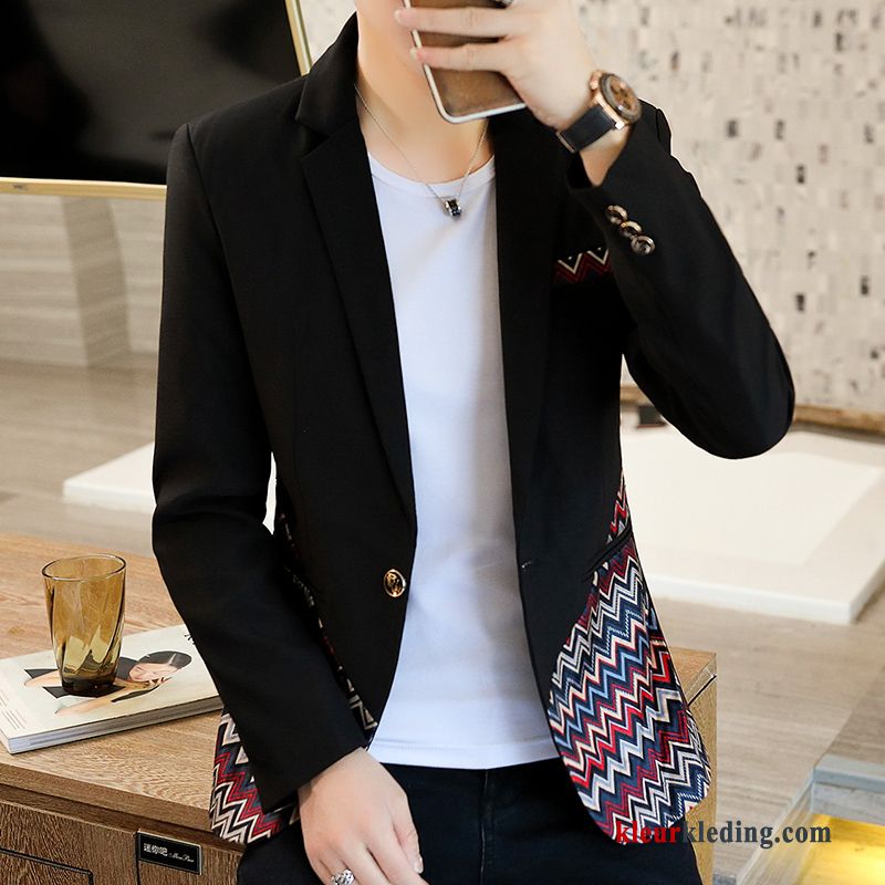 Pak Slim Fit Casual Blazer Jas Persoonlijk Heren Trend