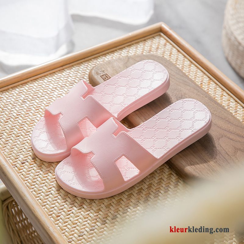 Pantoffels Antislip Mannen Badkamer Zomer Vrouwen Slippers Binnen Lovers Dames Roze