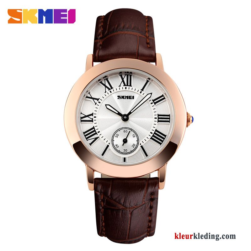 Persoonlijkheid Student Klassiek Waterdicht Dames Mode Elegante Horloge Oranje