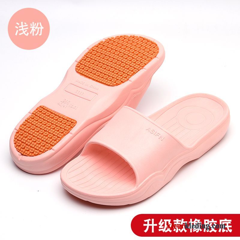 Plateauzool Antislip Vrouwen Pantoffels Zomer Mannen Slippers Rubber Dames Roze