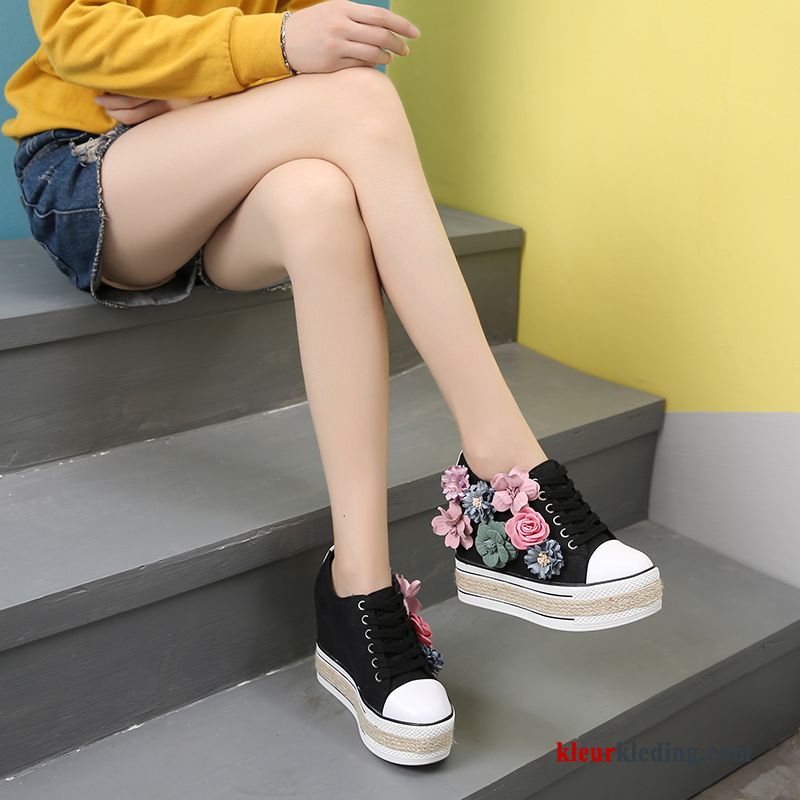 Platform Schoenen Trend Hoge Hakken Casual 2018 Super Zomer Schoenen Plateauzool Schoenen Dames Wit