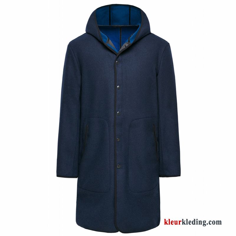 Plus Kasjmier 2018 Jas Wol Trenchcoat Heren Trend Zwart Nieuw