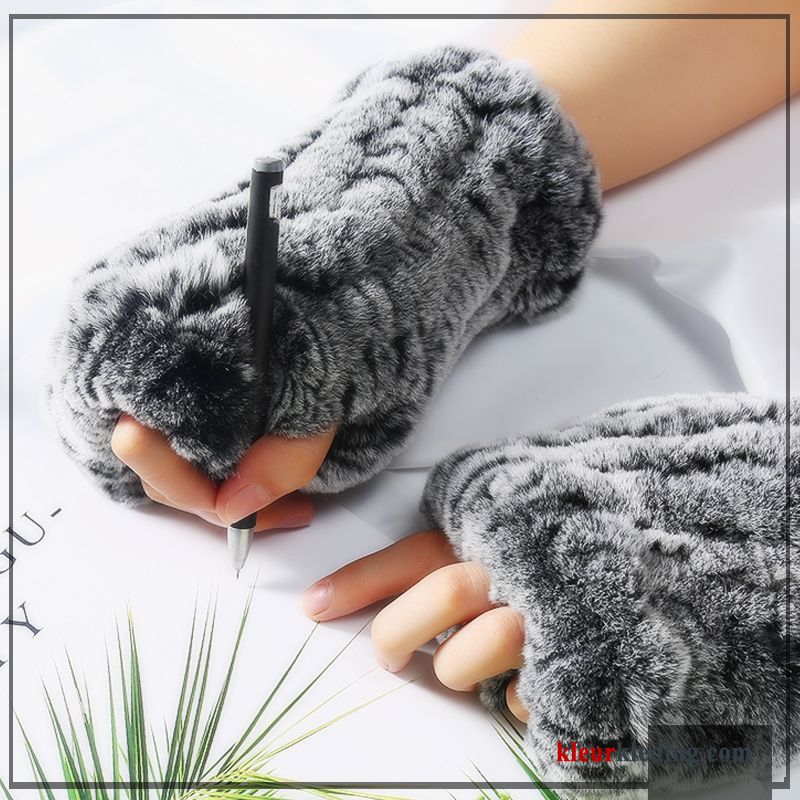 Polsbeschermers Mesh Handschoen Blijf Warm Student Dames Winter Herfst Bruine