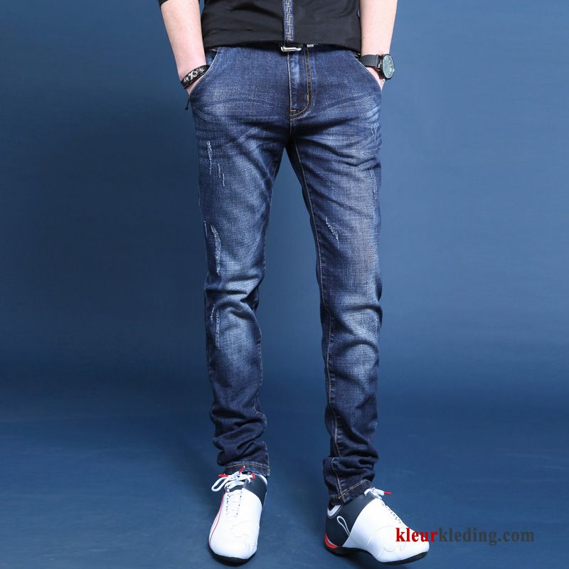 Potlood Broek Jeugd Mannelijk Mode Spijkerbroek Jeans Herfst Blauw Voorjaar Heren