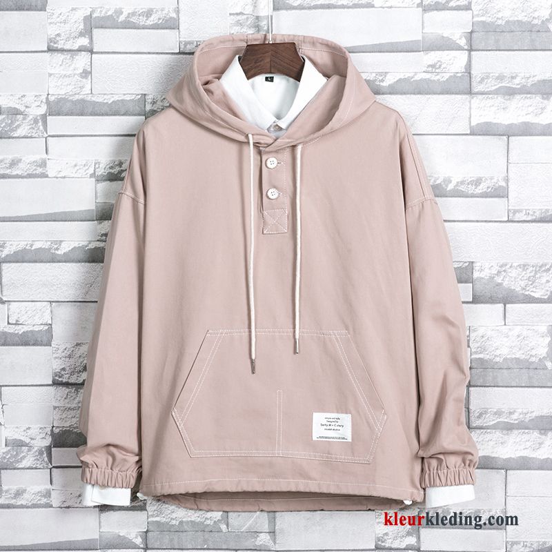 Pullover Losse Heren Grote Maten Trend Hoodie Jasje Purper