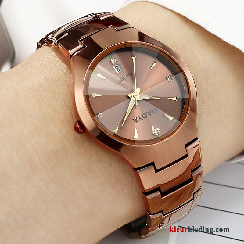 Quartz Horloge Student Eenvoudig Lichtende Nachtwolken Heren Dames Lovers Trend Wit Zilver