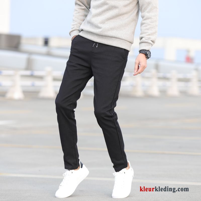 Rechtdoor Casual Broek Katoen Heren Elastiek Herfst Slim Fit Trend