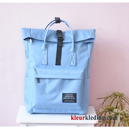 Reizen Lovers De Middelbare School Rugzak Dames Computer Tas Trend Campus Heren Blauw