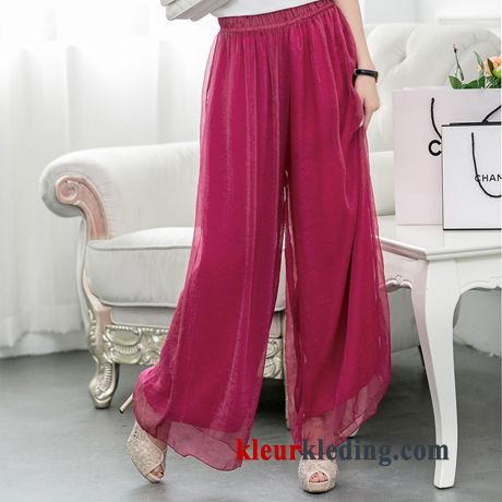 Rok Dames Broek Jurk Losse Hoge Taille Nieuw Chiffon Zijde