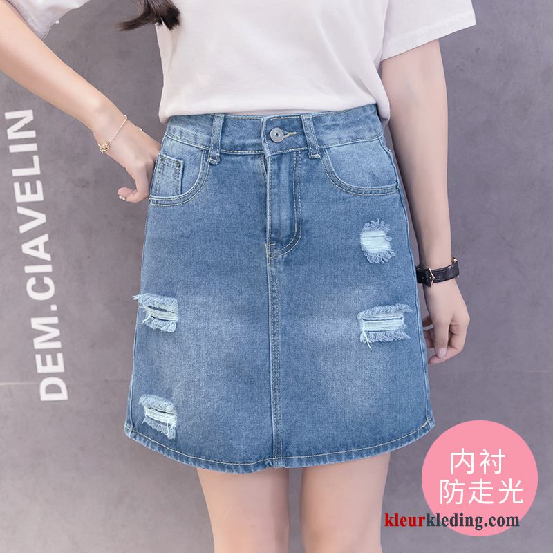 Rok Voorjaar Denim Blauw Student Korte Rokjes Nieuw Dames