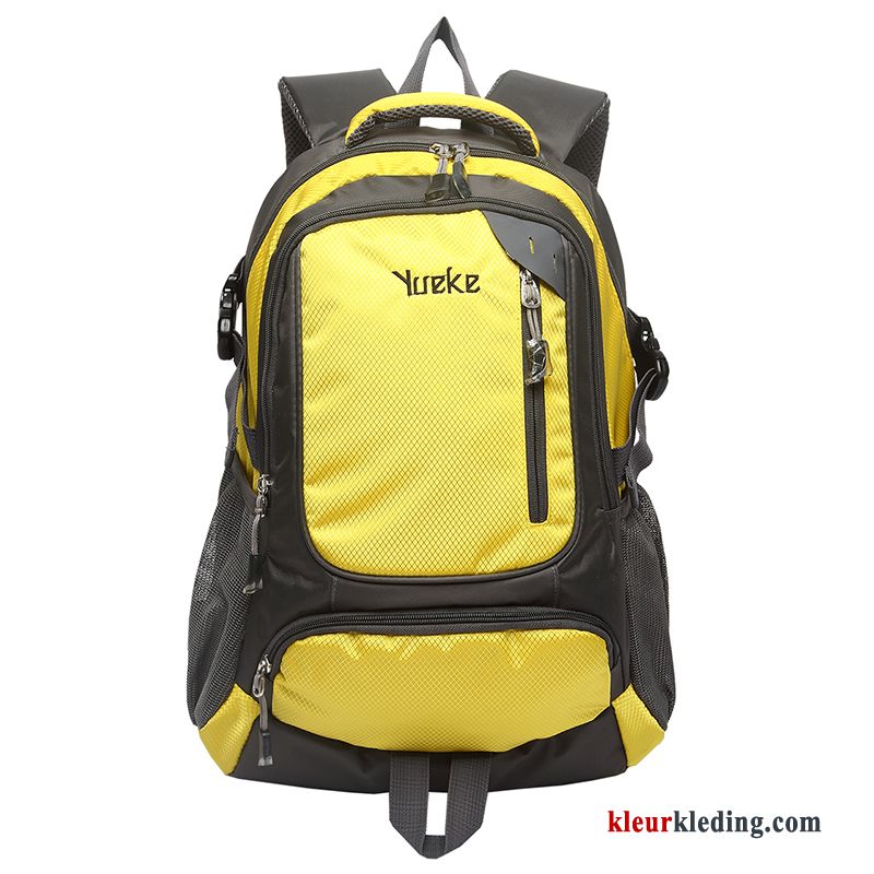 Rugzak De Middelbare School Tas Reizen Heren Schooltas Student Casual Gemiddelde Geel