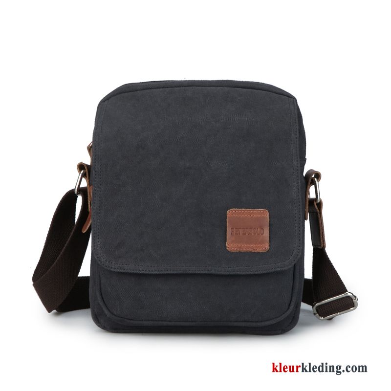 Rugzak Mini Business Messenger Tas Canvas Casual Schoudertas Heren Kaki