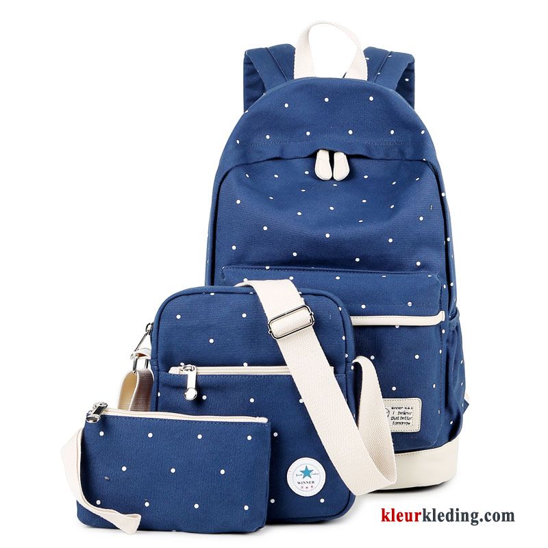 Schooltas Canvas De Middelbare School Gemiddelde Student Rugzak Campus Mini Dames