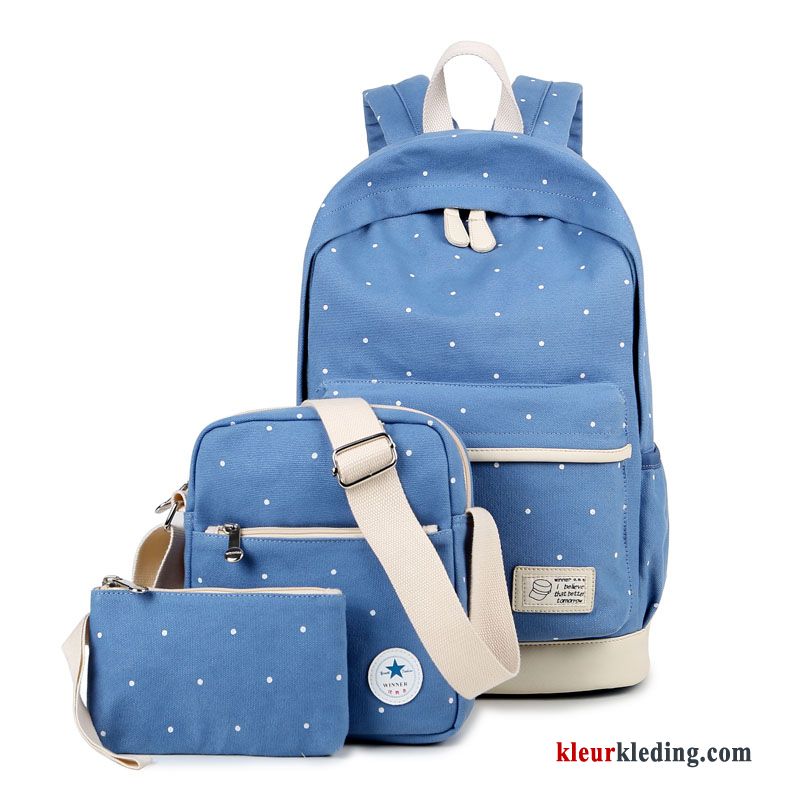 Schooltas Canvas De Middelbare School Gemiddelde Student Rugzak Campus Mini Dames