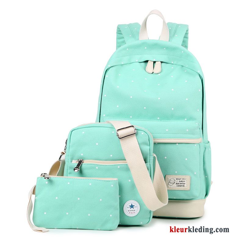 Schooltas Canvas De Middelbare School Gemiddelde Student Rugzak Campus Mini Dames