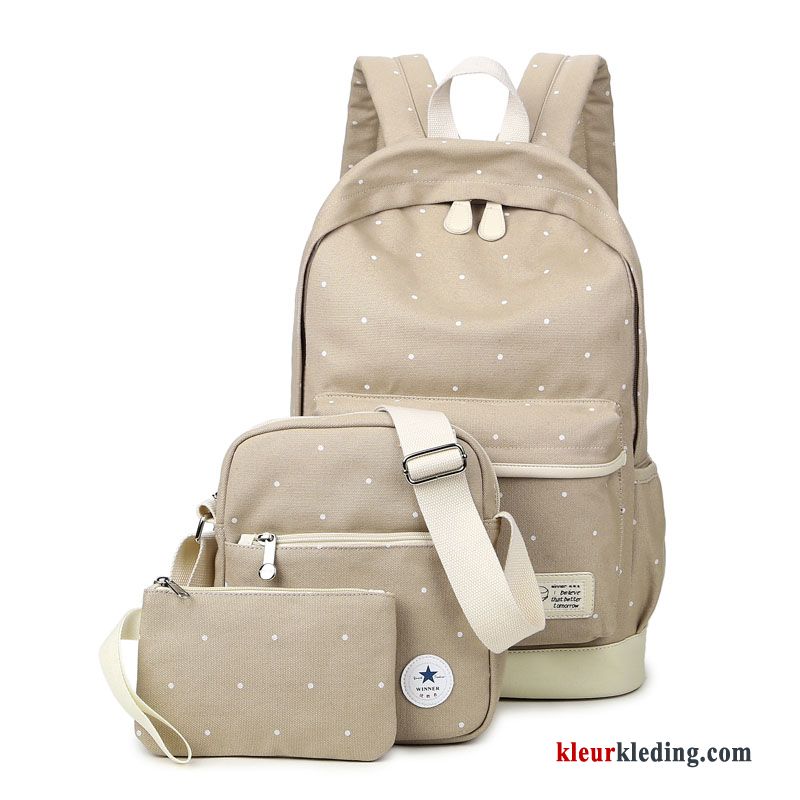 Schooltas Canvas De Middelbare School Gemiddelde Student Rugzak Campus Mini Dames