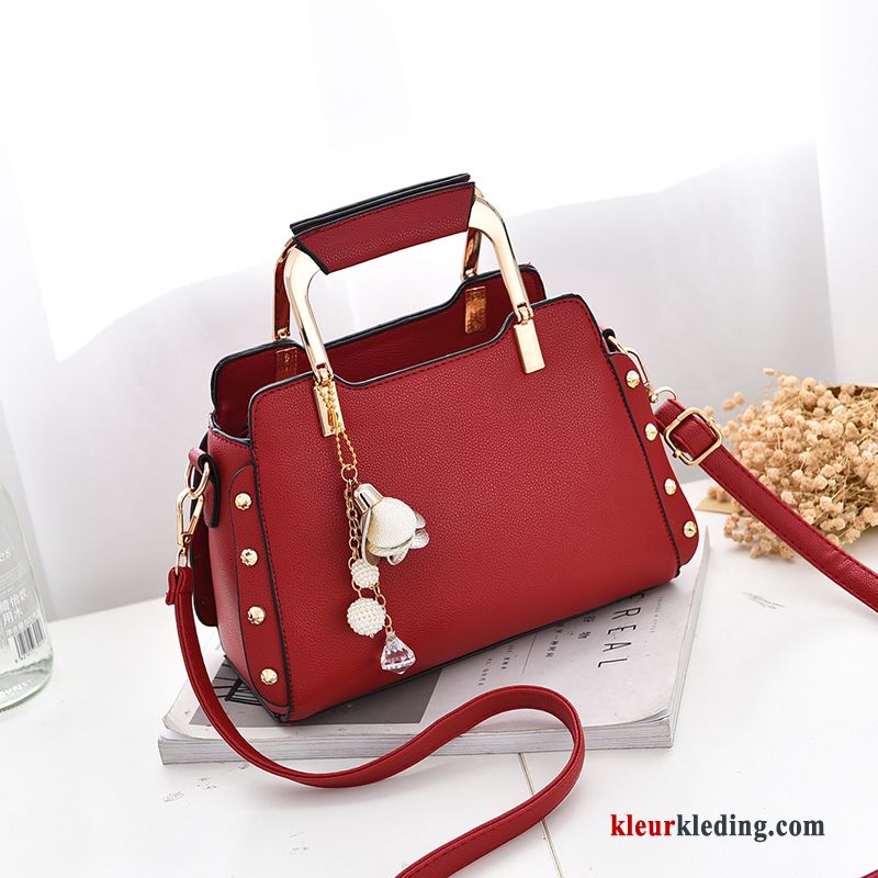 Schoudertas Alle Wedstrijden Tas Winter Trend Mode Messenger Tas Handtas Dames Rood