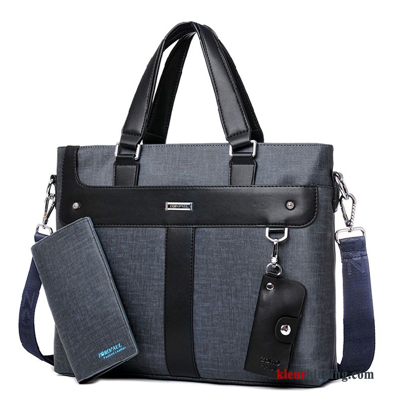 Schoudertas Business Heren Messenger Tas Leer Handtas Casual Aktetas Bruine