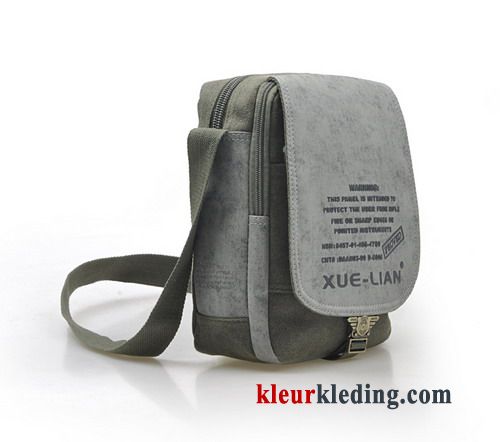 Schoudertas Casual Canvas Messenger Tas Business Mini Heren Kaki