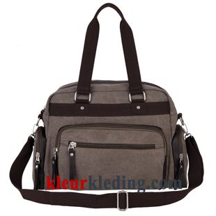 Schoudertas Messenger Tas Handtas Student Canvas Vintage Nieuw Heren Blauw