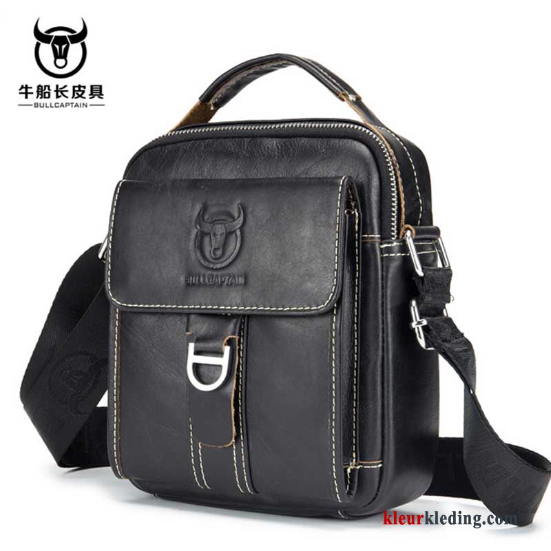 Schoudertas Mini Tas Leer Casual Business Verticaal Echt Leer Messenger Tas Heren