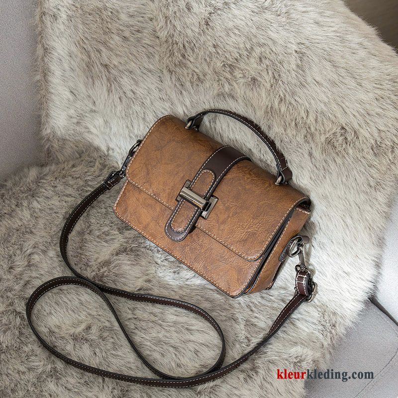 Schoudertas Mode Vintage Mini Tas Dames Alle Wedstrijden Casual Nieuw Bruine