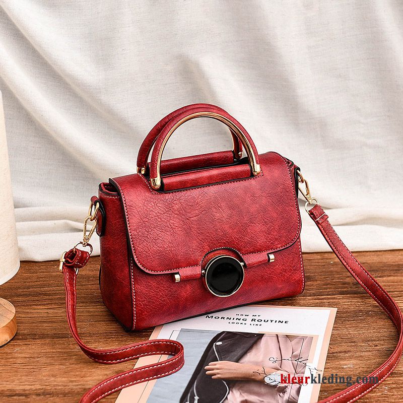 Schoudertas Nieuw Mode Gemengde Kleuren Tas Messenger Tas Dames Alle Wedstrijden Trend Rood