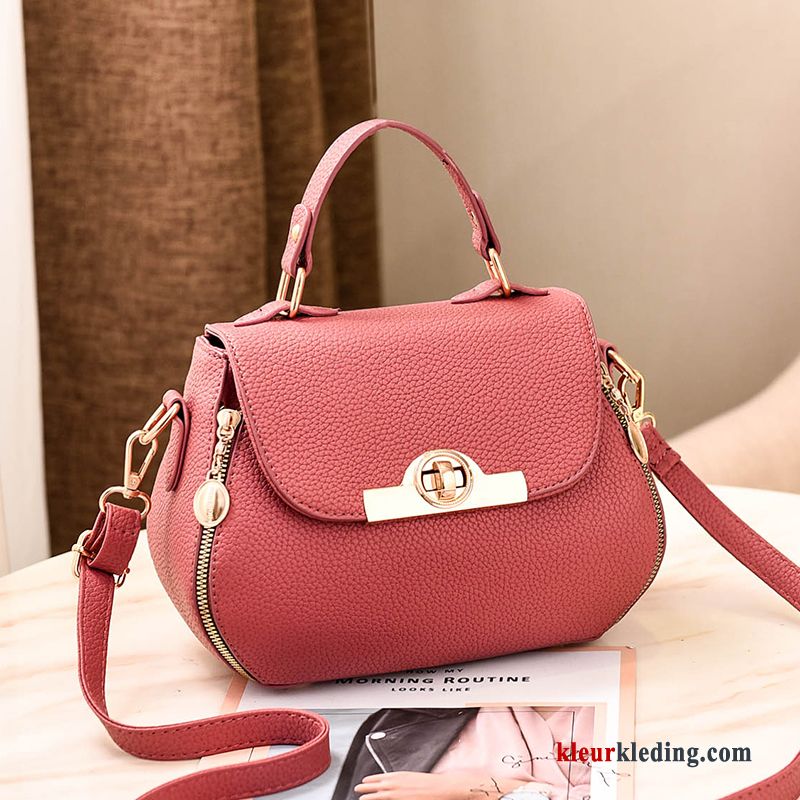 Schoudertas Nieuw Tas Mini Messenger Tas 2019 Dames Gemengde Kleuren Trend Rood