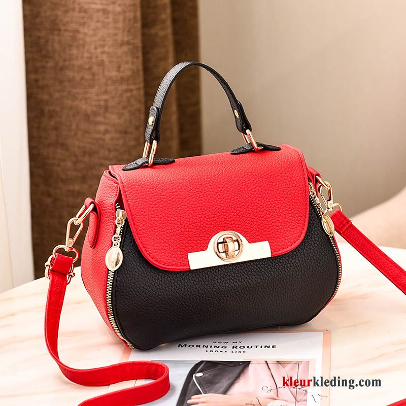 Schoudertas Nieuw Tas Mini Messenger Tas 2019 Dames Gemengde Kleuren Trend Rood