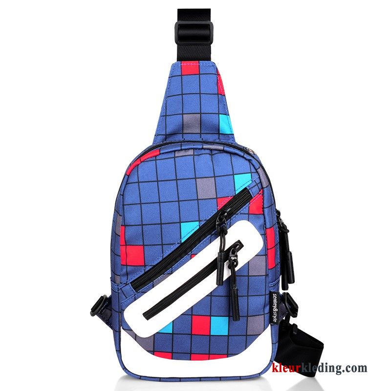 Schoudertas Portable Messenger Tas Nieuwe Grijs Canvas Rugzak Borst Tas Heren