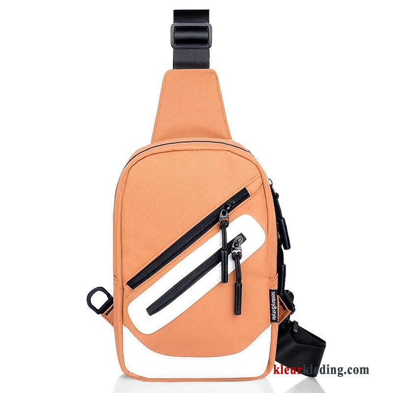 Schoudertas Portable Messenger Tas Nieuwe Grijs Canvas Rugzak Borst Tas Heren