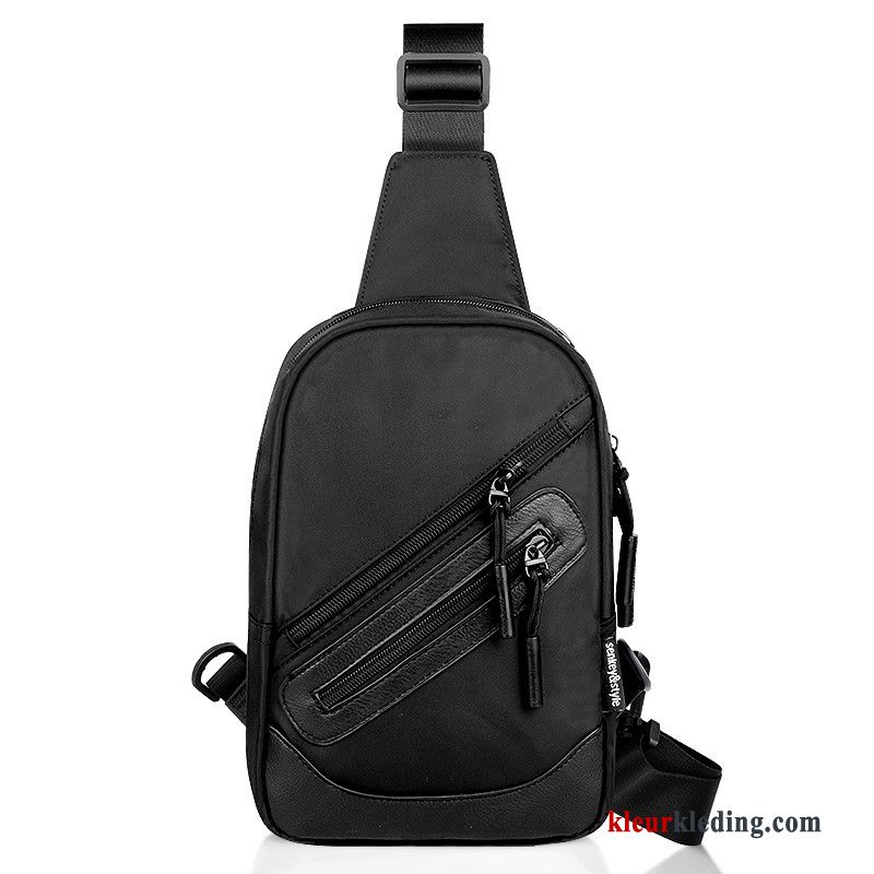 Schoudertas Portable Messenger Tas Nieuwe Grijs Canvas Rugzak Borst Tas Heren