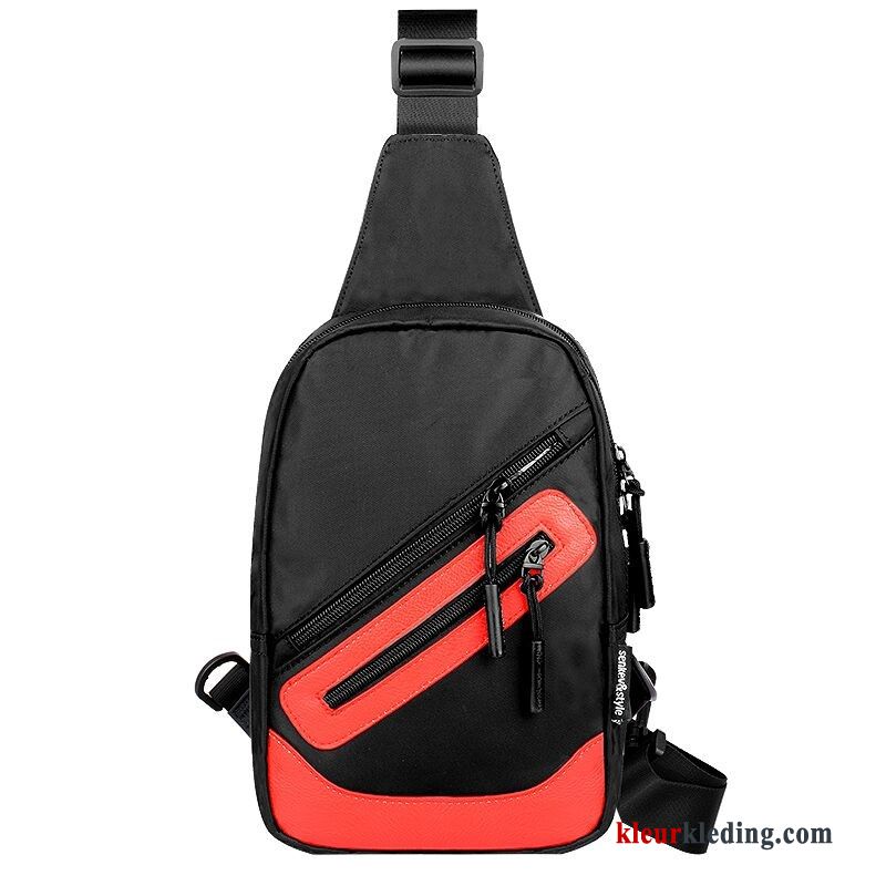 Schoudertas Portable Messenger Tas Nieuwe Grijs Canvas Rugzak Borst Tas Heren