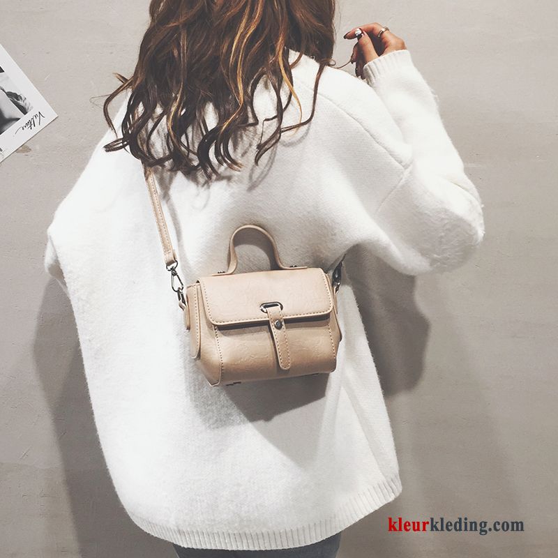 Schoudertas Super Vintage Dames Mini Nieuw Trend Mode Tas Bruine