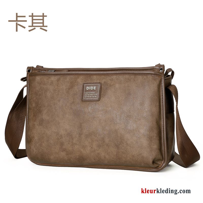 Schoudertas Trend Casual Mini Bruin Heren Diepe Vintage Messenger Tas