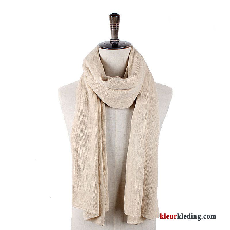 Sjaal Wollen Verdikken Heren Winter Herfst Student Slabbetje Lovers Blauw Beige