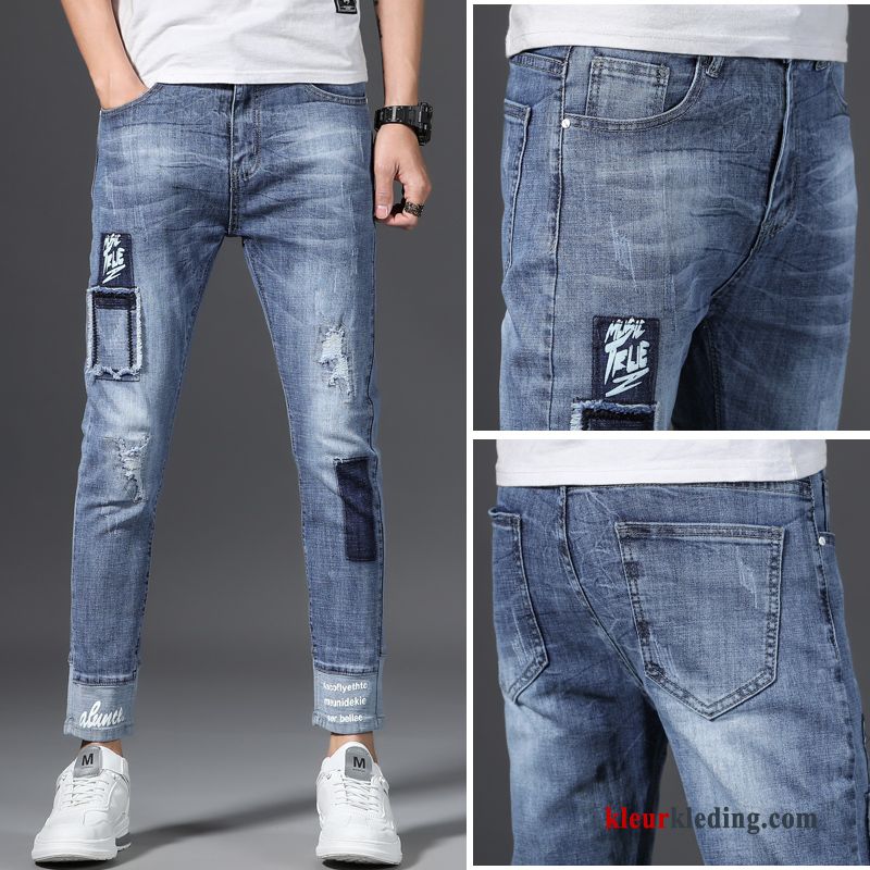 Slim Fit Spijkerbroek Jeans Heren Rechtdoor Trendy Merk Zwart Voorjaar Mannelijk